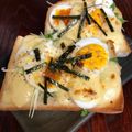 ルぴあ's cooksnap of when they made 塩麹×茹で卵・豆苗の和トースト.