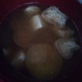 クックE2OHKS☆'s cooksnap of when they made 温まる♪さつまいもと油揚げのお味噌汁♪.