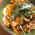 ＊みぃ＊＊'s cooksnap of when they made スタミナ豚キムチ納豆丼.