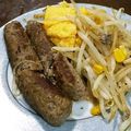ウッシー母's cooksnap of when they made ラップで手作りソーセージ？！ 2種類.