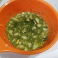 4double5's cooksnap of when they made 離乳食　初期　卵黄ほうれん草スープ.