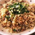 ぴぃー子's cooksnap of when they made 超簡単にパラパラ＊納豆としらすの炒飯.