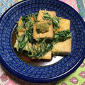 Faiza's cooksnap of when they made 厚揚げと水菜の炒め煮☆.