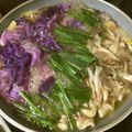 lalafuwari's cooksnap of when they made 鶏皮で☆キャベツとニラのもつ鍋風☆.
