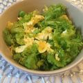 tikariri's cooksnap of when they made わさび菜と卵のサラダ.