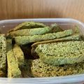mff32's cooksnap of when they made 便秘解消★抹茶のビスコッティ.