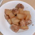 ふらふらふらっと's cooksnap of when they made ５分煮 子供が喜ぶ豚小間肉と大根の煮付け.