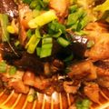 ﾎﾟｺﾘｰﾅ's cooksnap of when they made ナスと豚肉のにんにくポン酢炒め◆温玉のせ.