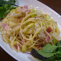 ヌーシ's cooksnap of when they made ベーコンと長ネギの和風パスタ.