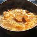 ナピト's cooksnap of when they made ムール貝の汁で蒸煮☆キムチ渡り蟹とゴーヤ.