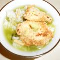 白いぐれーぷ's cooksnap of when they made 抹茶とんかつ茶漬け☝賛否両論わさび茶漬け.