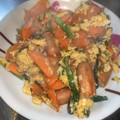 クックR85X2B☆'s cooksnap of when they made 卵と白菜と人参とウインナーの炒め物.
