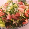 ハミィ's cooksnap of when they made レタス、きゅうり、かいわれの生ハムサラダ.