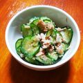 umapan's cooksnap of when they made キュウリとツナ缶とおかかのサラダ☆.