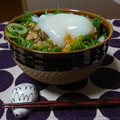 ダイナマイト漆黒's cooksnap of when they made 納豆とがごめ昆布とろろの温玉丼.