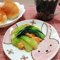 Newチヨコっと♪'s cooksnap of when they made チンゲン菜と卵のオイスターソース炒め.