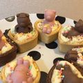 みたしふぉ's cooksnap of when they made くまチョコレアチーズタルトʕ•ᴥ•ʔ.