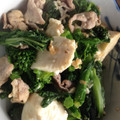 ミドリ５５'s cooksnap of when they made ☆簡単！菜の花と豚肉のごま醤油炒め☆.