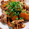 ゆゆよん's cooksnap of when they made 簡単！豚肉とかぼちゃの味噌炒め.