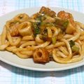 ずみりぃ's cooksnap of when they made 甘っ辛☆ちくわうどん.