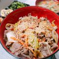 あゆまんま♪'s cooksnap of when they made みんな大好き！簡単♪牛スタミナ丼.