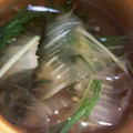 クックNYANKO☆'s cooksnap of when they made 簡単♪ 白菜 水菜の お吸い物 白だし入.