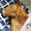 クックZU168P☆'s cooksnap of when they made パリっ旨❤ワンタンの皮で明太マヨおつまみ.