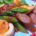 ヤコピィcook's cooksnap of when they made アスパラとゆで卵のチリ風炒め.