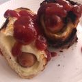 sonosa's cooksnap of when they made 食パンで簡単☆揚げないチーズドッグ.