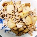 うみこひつ's cooksnap of when they made 里芋と豚肉にんにくバター炒め.