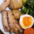 コメコチョコ's cooksnap of when they made 手羽先と新メークイン たまごの煮物.