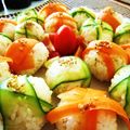 ぽぽたんこぶ's cooksnap of when they made 【カラフル野菜てまり寿司】.