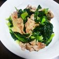 ひなたのねこやなぎ's cooksnap of when they made ターサイと豚肉のにんにくしょうゆ炒め.