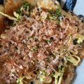 ニャンタコス's cooksnap of when they made 山芋と片栗粉とキャベツのお好み焼き風.