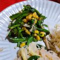 nana10nene's cooksnap of when they made 春菊とコーンのバター醤油炒め.