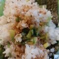 カクヨ's cooksnap of when they made お弁当、おにぎり、おやつに！ネギおかか.