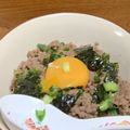 kumagorou3's cooksnap of when they made 鶏そぼろ丼 温泉卵のせ.