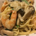 にこりんちゃん★'s cooksnap of when they made 海老としめじのクリームパスタ柚子胡椒風味.
