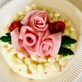 kumyu's cooksnap of when they made ＊薔薇大根deハートのちらし寿司ケーキ＊.