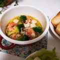 おぼえ＊'s cooksnap of when they made エビとホタテ、マッシュルームのアヒージョ.
