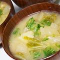 なななな♡MaMa's cooksnap of when they made ほうれん草かぶ油揚げの味噌汁.