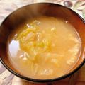 のんべぇヒロ's cooksnap of when they made 白菜と油あげの味噌汁.