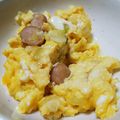 ユーロン's cooksnap of when they made お弁当に！スクランブルエッグウインナー.