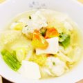 bonbonnier's cooksnap of when they made 鍋に♥あったか簡単★はんぺん鶏団子♥.