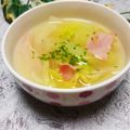 めみたん☆'s cooksnap of when they made 新玉ねぎとレタスとベーコンのスープ♡.