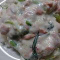キキとノア's cooksnap of when they made 簡単♪鮭と法蓮草のクリームオムライス.