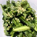 クックZBW05K☆'s cooksnap of when they made 春菊スピードごま和え サラダ風.
