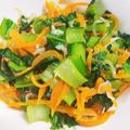 たーえちゃま's cooksnap of when they made 小松菜とじゃこと人参の塩麹きんぴら.