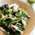 ☆熊八☆'s cooksnap of when they made 簡単☆ささみとほうれん草のネギ油ごま和え.
