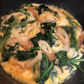 Karikari苺's cooksnap of when they made 寒締めほうれん草と寒大根のたまごとじ.